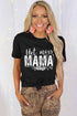 Black Mama Hot Mess Graphic Print Short Sleeve T Shirt